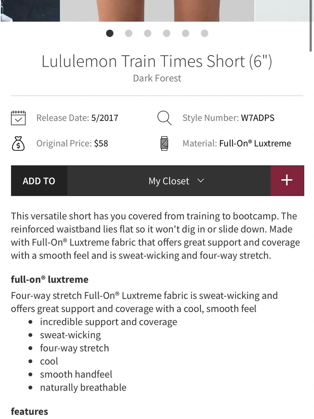 Lululemon Bike Short (6